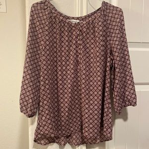 Croft and Barrow Women’s Maroon Blouse